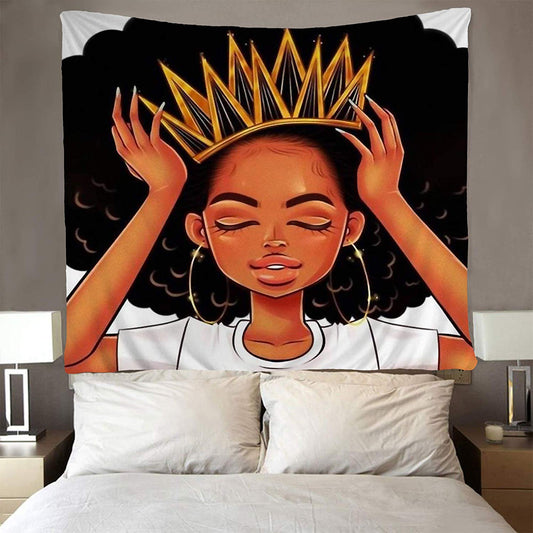 Afro Queen Wall Tapestry