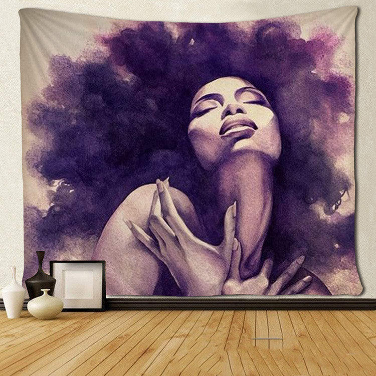 Artful Portrait Print Tapestry - Decorative Background Cloth