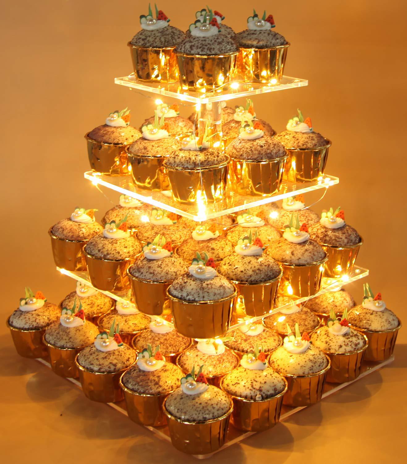 ShineElegance LED Wedding Cake Stand