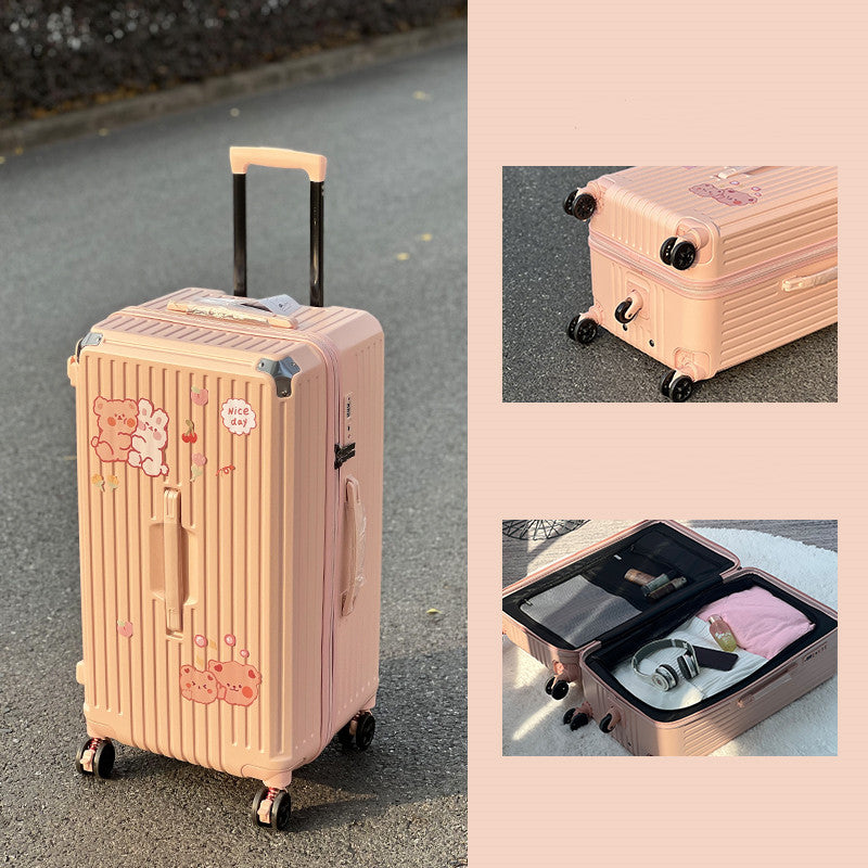 Large-Capacity Trolley Case with Shock Absorbing Wheels