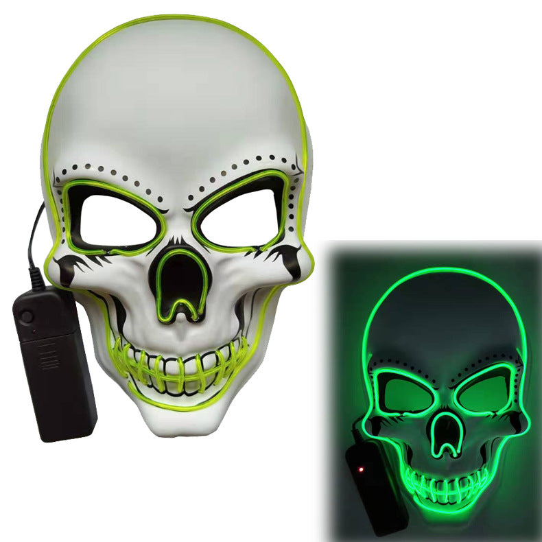 LED Glowing Skull Mask - Scary Halloween Ghost Face Prop