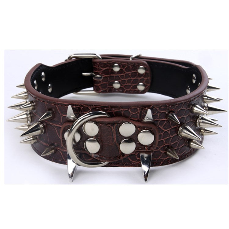 IronPaw Spike Leather Collar