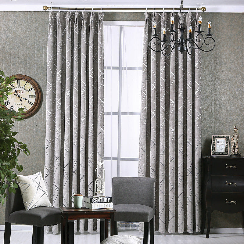 Modern Chenille Light Blocking Curtains