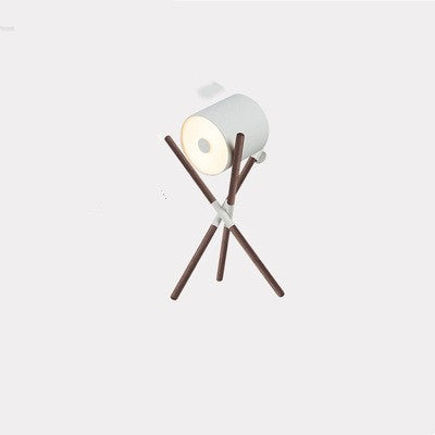 Simple Wood Art Three Fork Floor Lamp