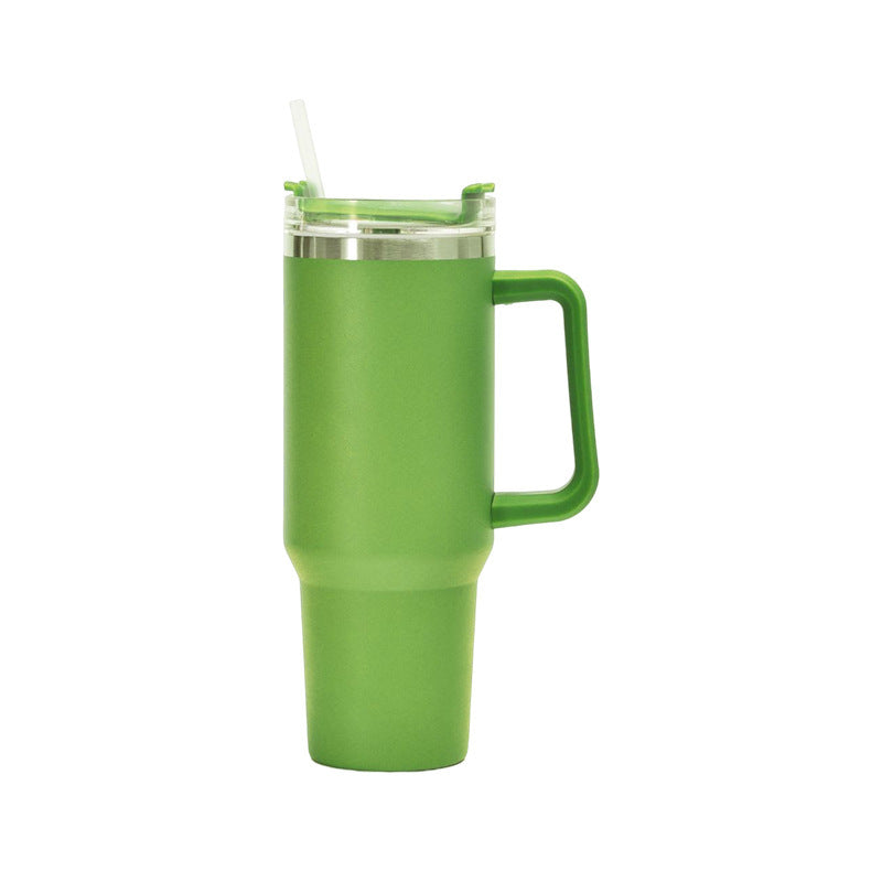 40oz Stainless Steel Insulated Travel Mug with Handle and Straw