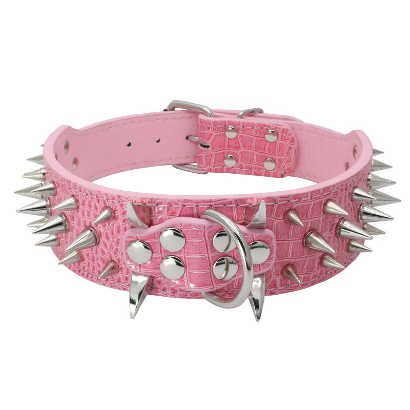 IronPaw Spike Leather Collar