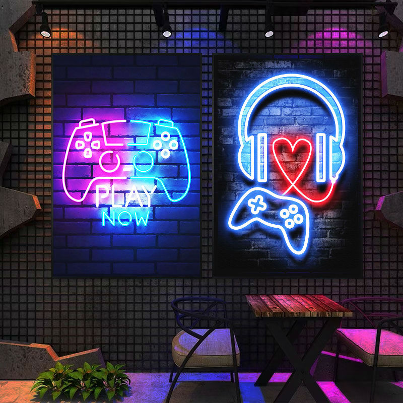 Stylish Neon Gaming Wall Decor