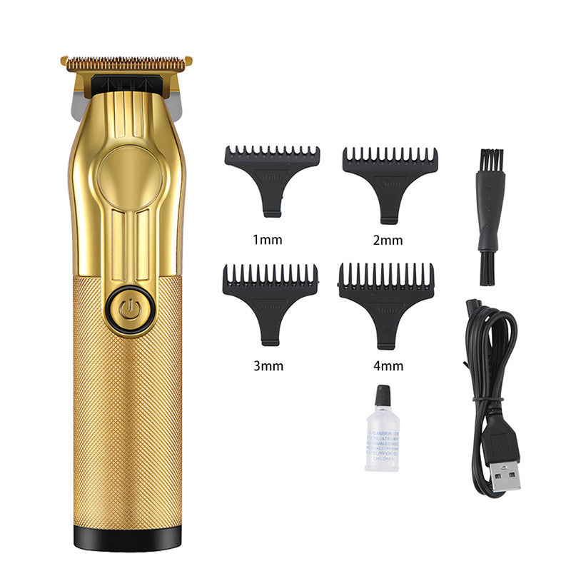 LCD Display USB Charging Retro Hair Clipper with Carving Blade