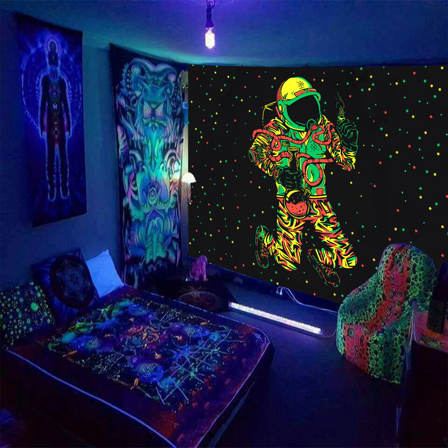 Fluorescent Tapestry Wall Decoration Home Background Cloth