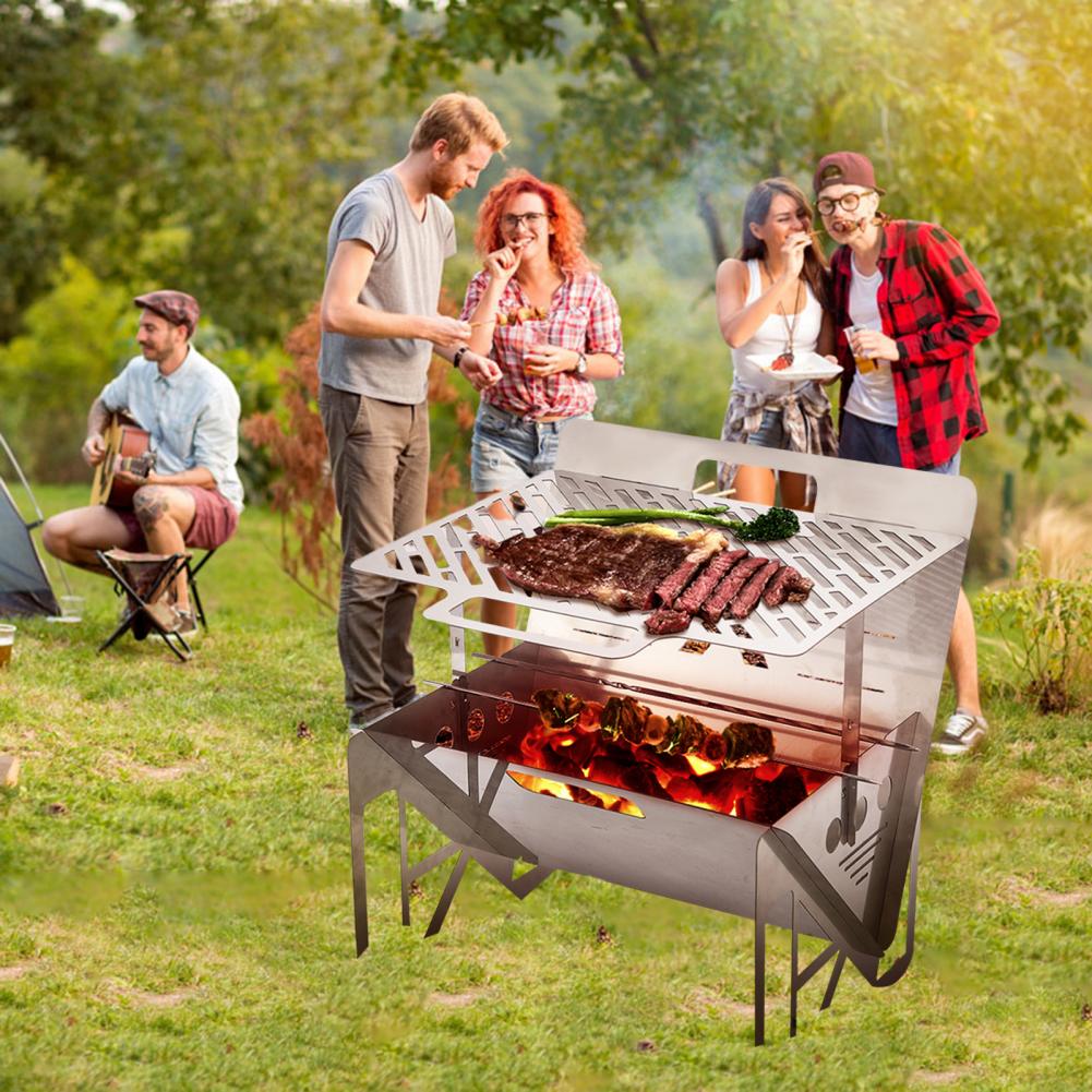 Single-Serve Stainless Steel BBQ Grill