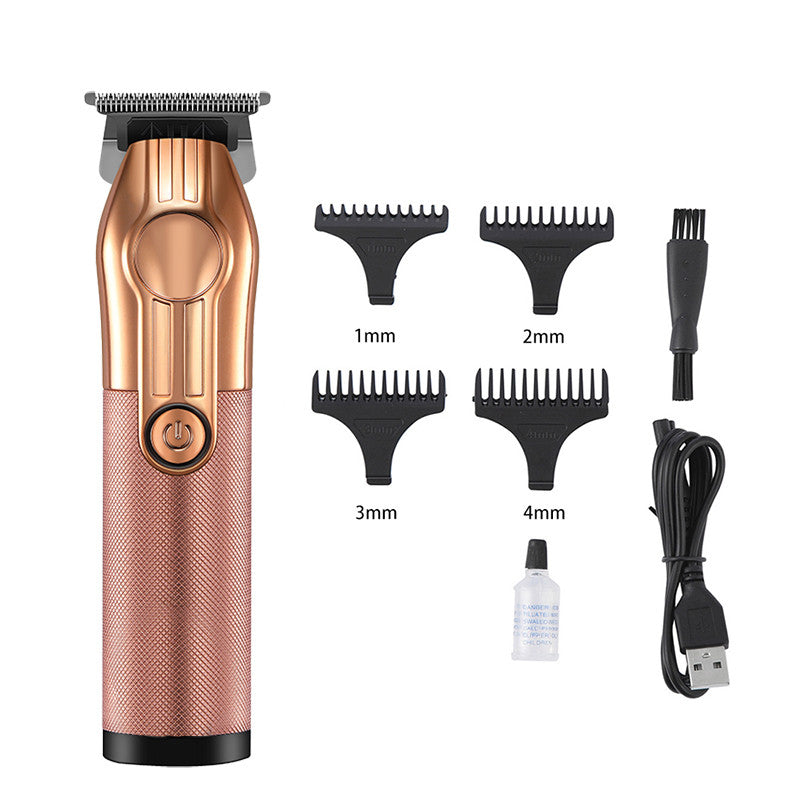 LCD Display USB Charging Retro Hair Clipper with Carving Blade