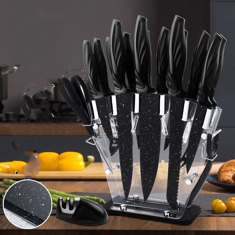 17-Piece Stainless Steel Kitchen Knife Set