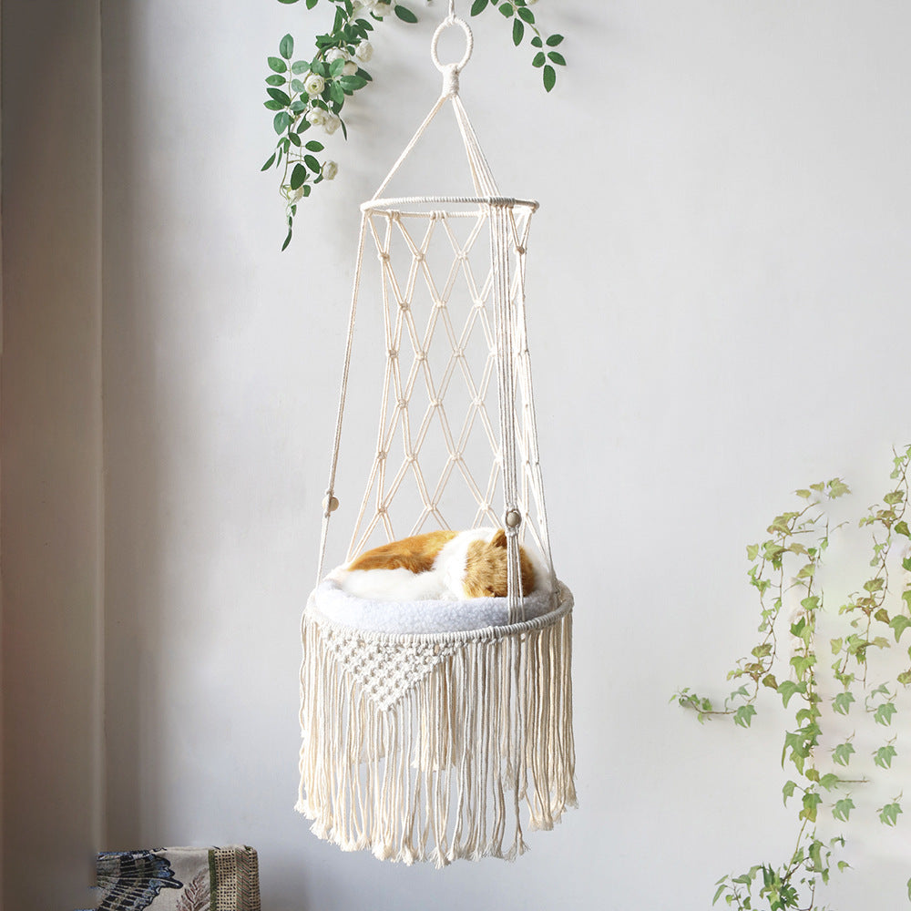 PurrHammock – Macrame Hanging Cat Bed