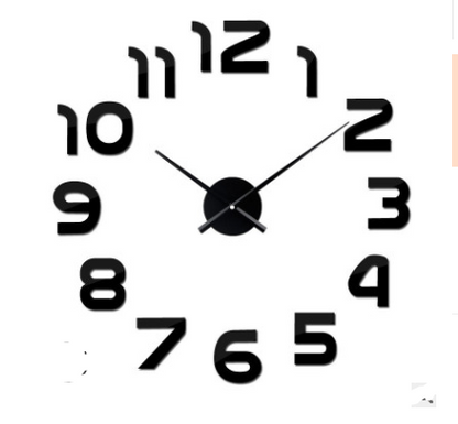 Reflective Time 3D Mirror Wall Clock