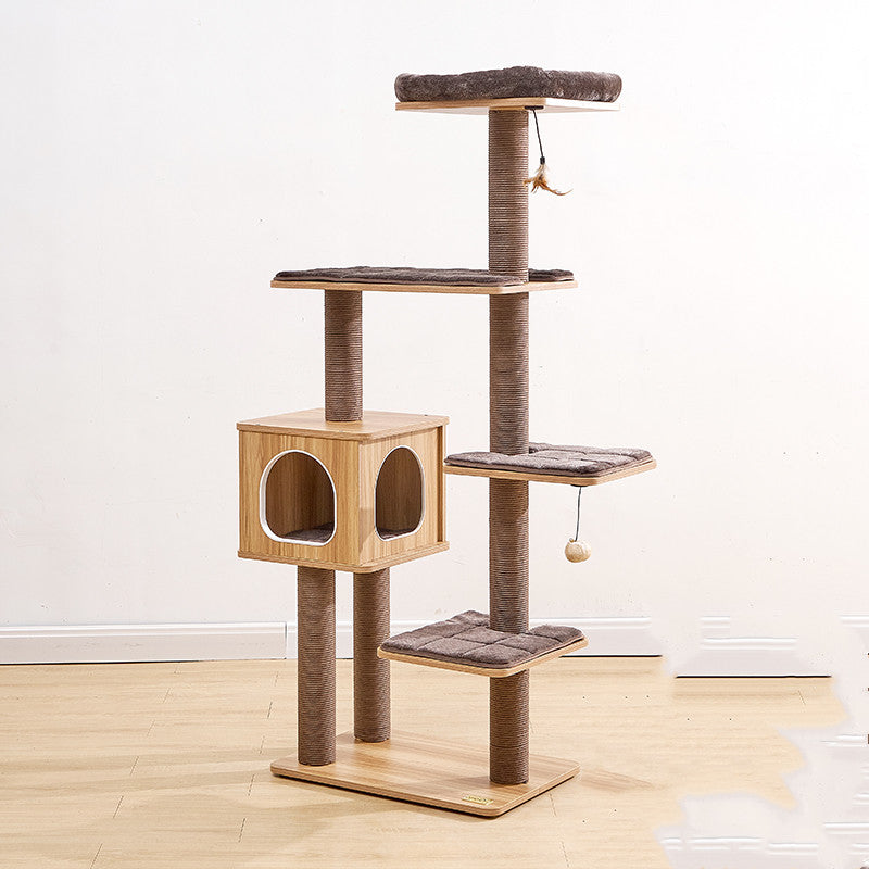 Integrated Vertical Sisal Cat Scratching Post