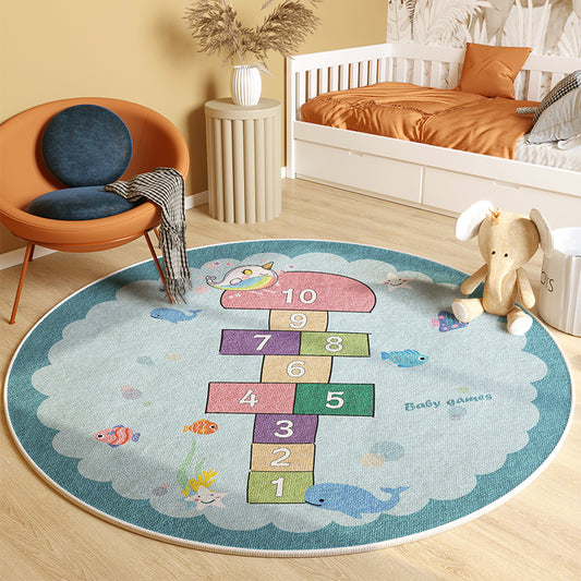 Round Carpet Children's Room Game Jump House