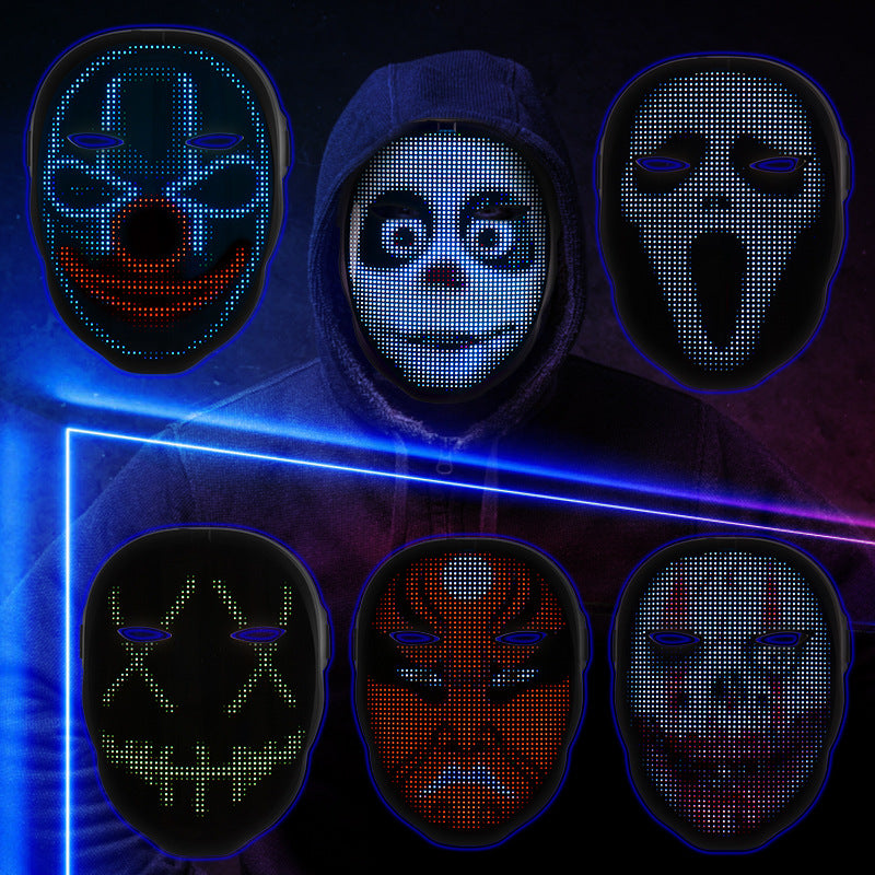 Mobile App-Controlled LED Mask with Full-Color Display