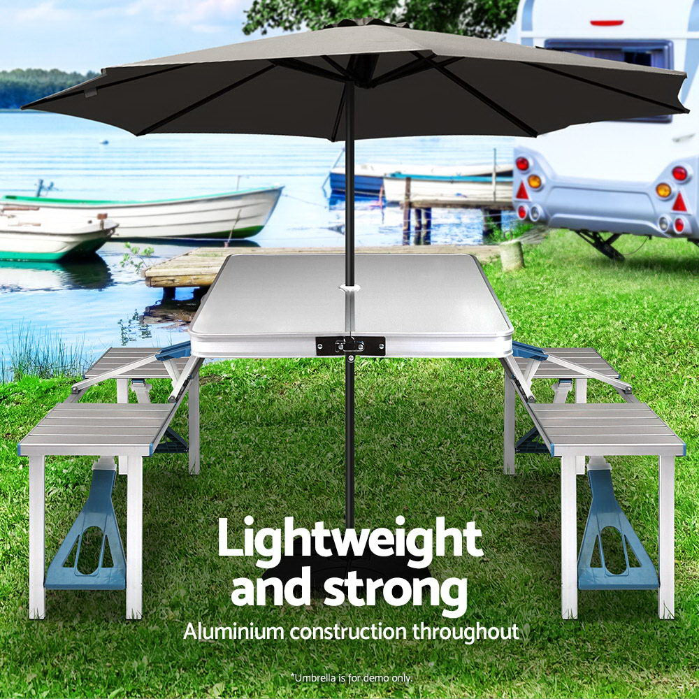 CampFlex Aluminum Alloy Folding Table & Chair Set