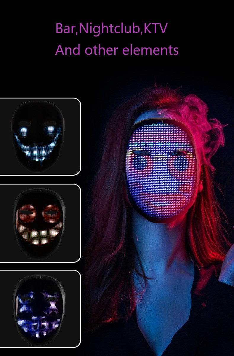 Mobile App-Controlled LED Mask with Full-Color Display