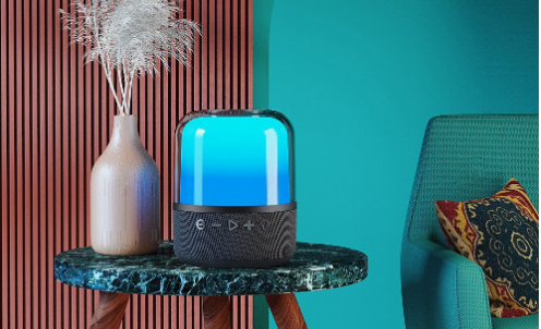 Colorful Glass LED Bluetooth Speaker with Subwoofer