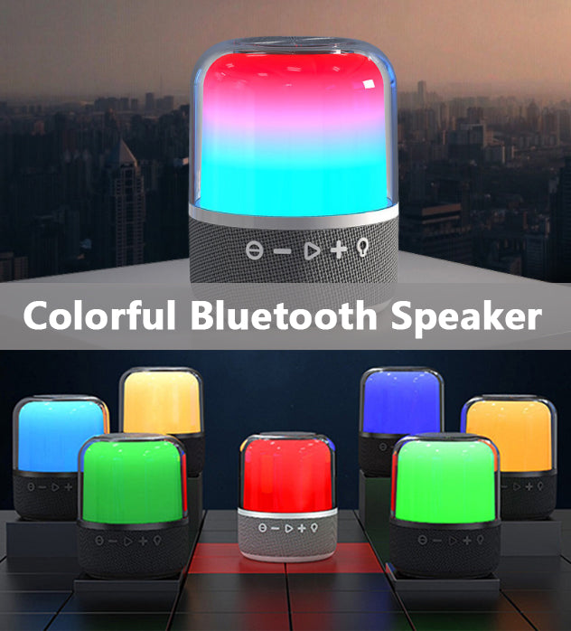 Colorful Glass LED Bluetooth Speaker with Subwoofer