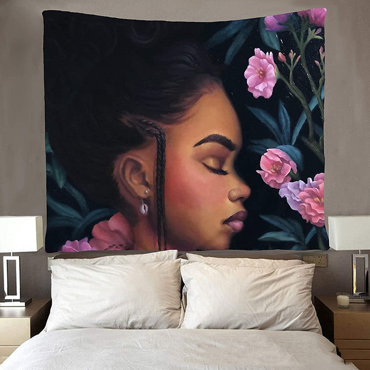 Artful Portrait Print Tapestry - Decorative Background Cloth