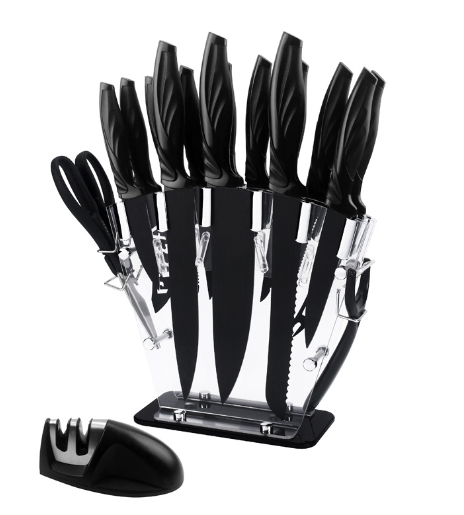 17-Piece Stainless Steel Kitchen Knife Set