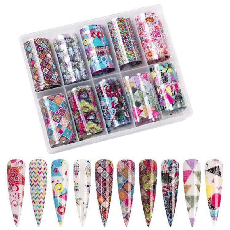 Flower Laser Transfer Paper Nail Stickers