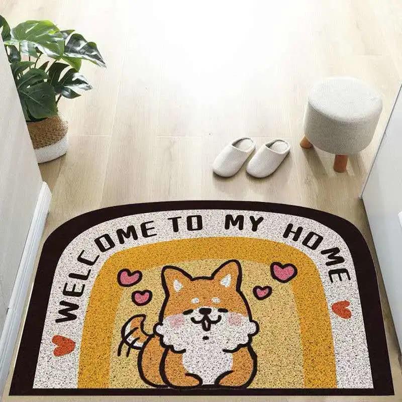 Cuttable Circular Silk Door Mat