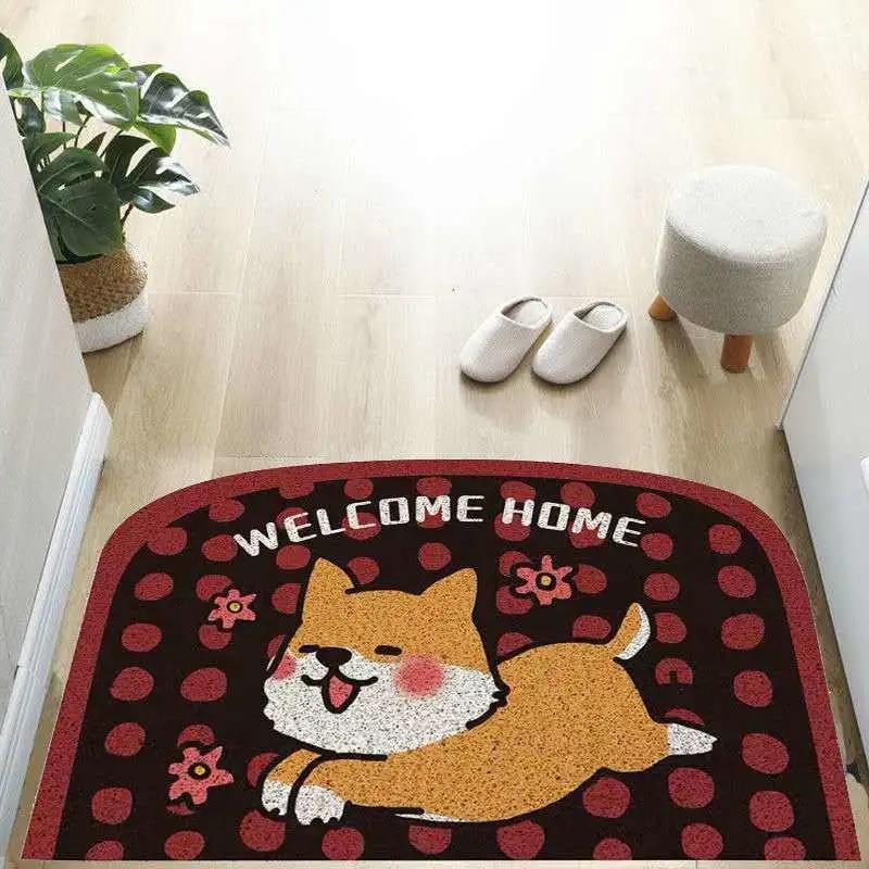 Cuttable Circular Silk Door Mat