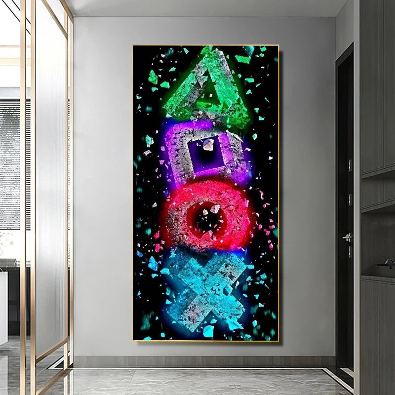 Gamer Room Canvas Painting Arena Game Poster