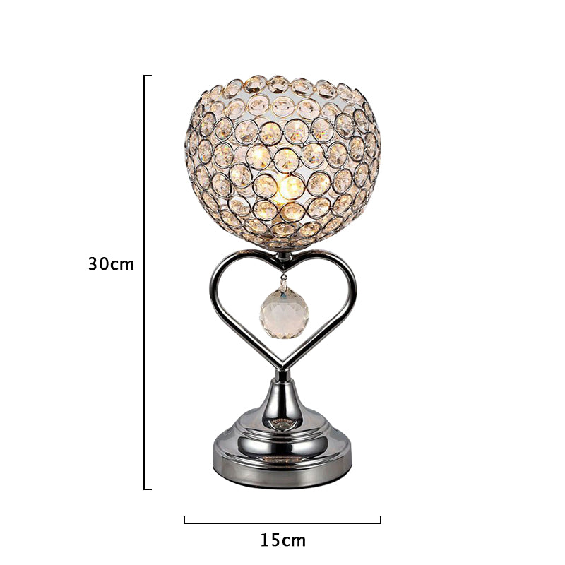 Modern Minimalist Bedroom Bedside Crystal USB Decorative Table Lamp