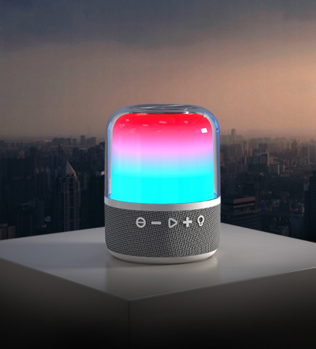 Colorful Glass LED Bluetooth Speaker with Subwoofer