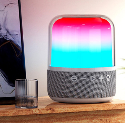 Colorful Glass LED Bluetooth Speaker with Subwoofer