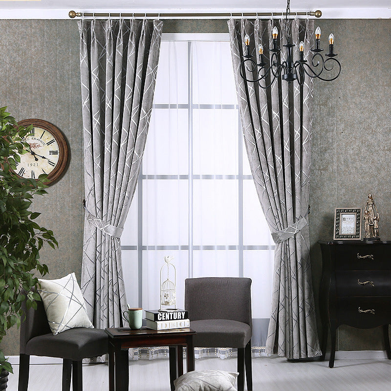 Modern Chenille Light Blocking Curtains