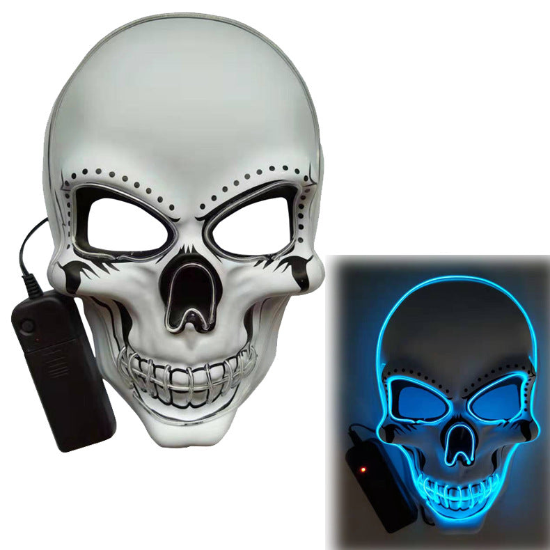 LED Glowing Skull Mask - Scary Halloween Ghost Face Prop