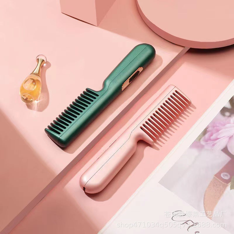 Portable 2-in-1 Curl & Straight Comb