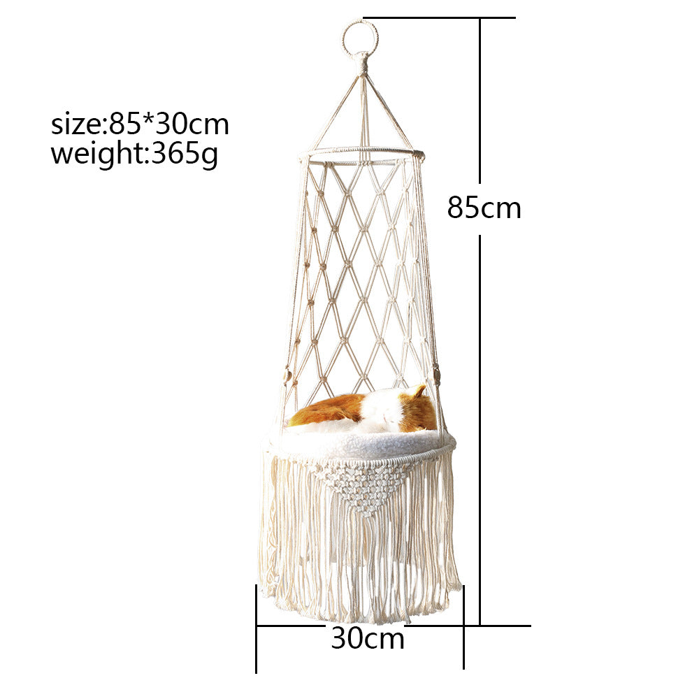 PurrHammock – Macrame Hanging Cat Bed