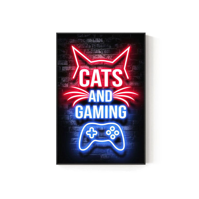 Stylish Neon Gaming Wall Decor