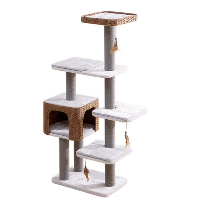 Integrated Vertical Sisal Cat Scratching Post