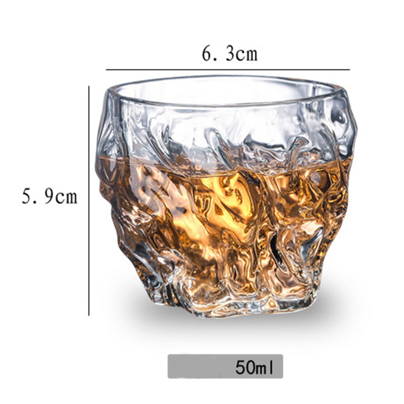 Heat-Resistant Whiskey Cocktail Glass with Lemon Hammer