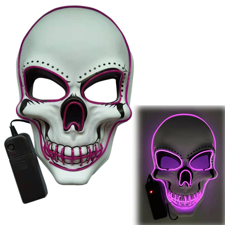 LED Glowing Skull Mask - Scary Halloween Ghost Face Prop