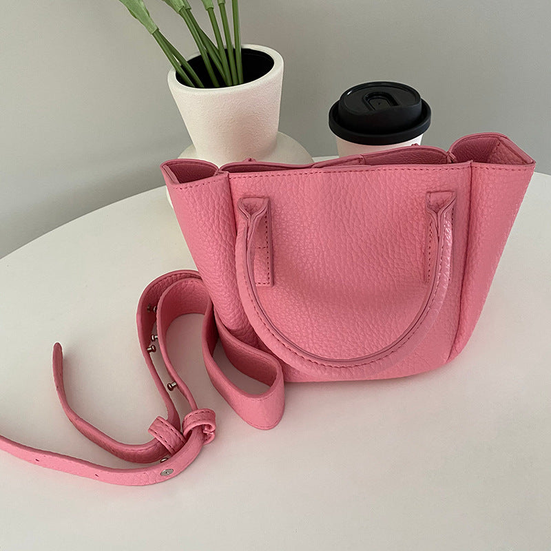 LitchiLux Soft Leather Bucket Bag